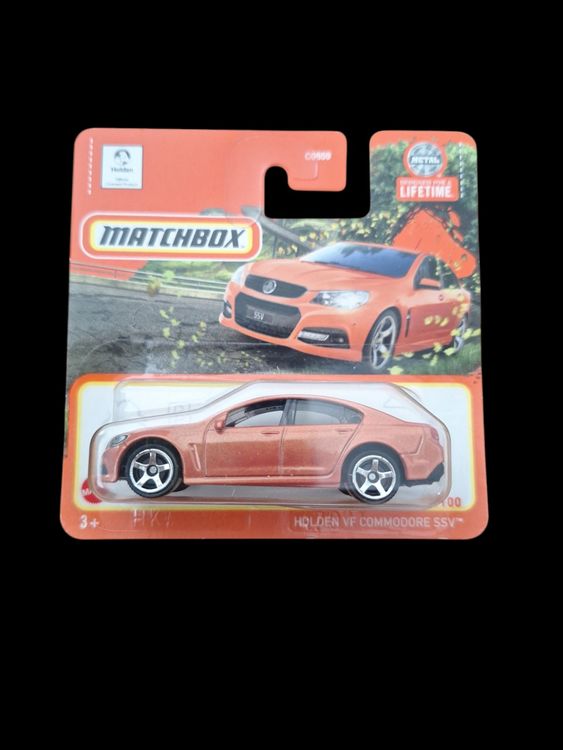 2025 Matchbox Black Holden VF Commodore SSV Diecast Car - 1:64 Scale Metal Series