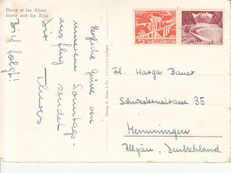 Ansichtskarten: Bern 1950 – Gebraucht aus Bürglen TG von StampGraf 1