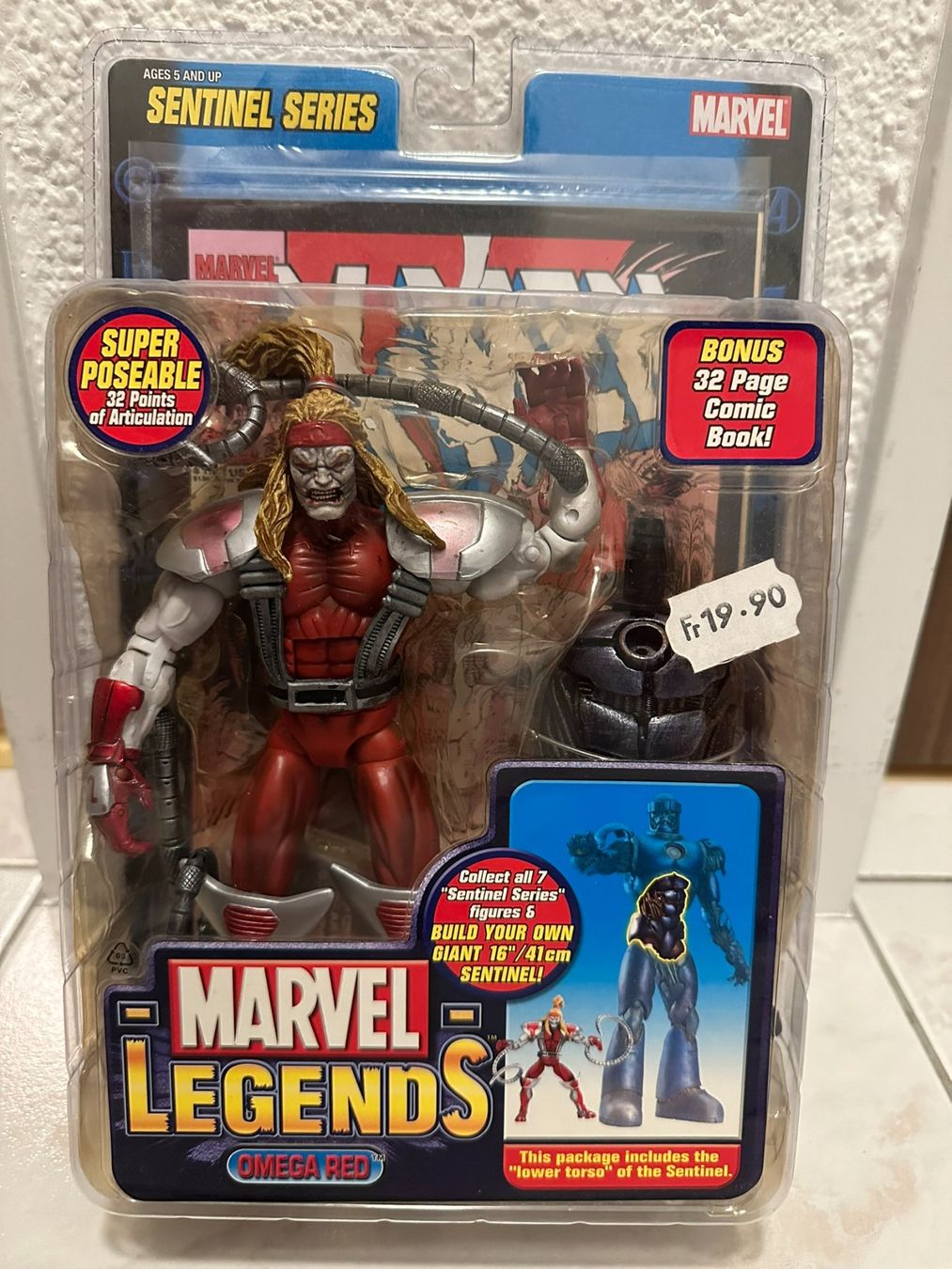 Marvel Statuette: Marvel Legends: Actionfigur "Omega Red" mit Comic 2005 – Nuovo e nell'imballaggio originale da Hinteregg venduto da Loris.Breyer