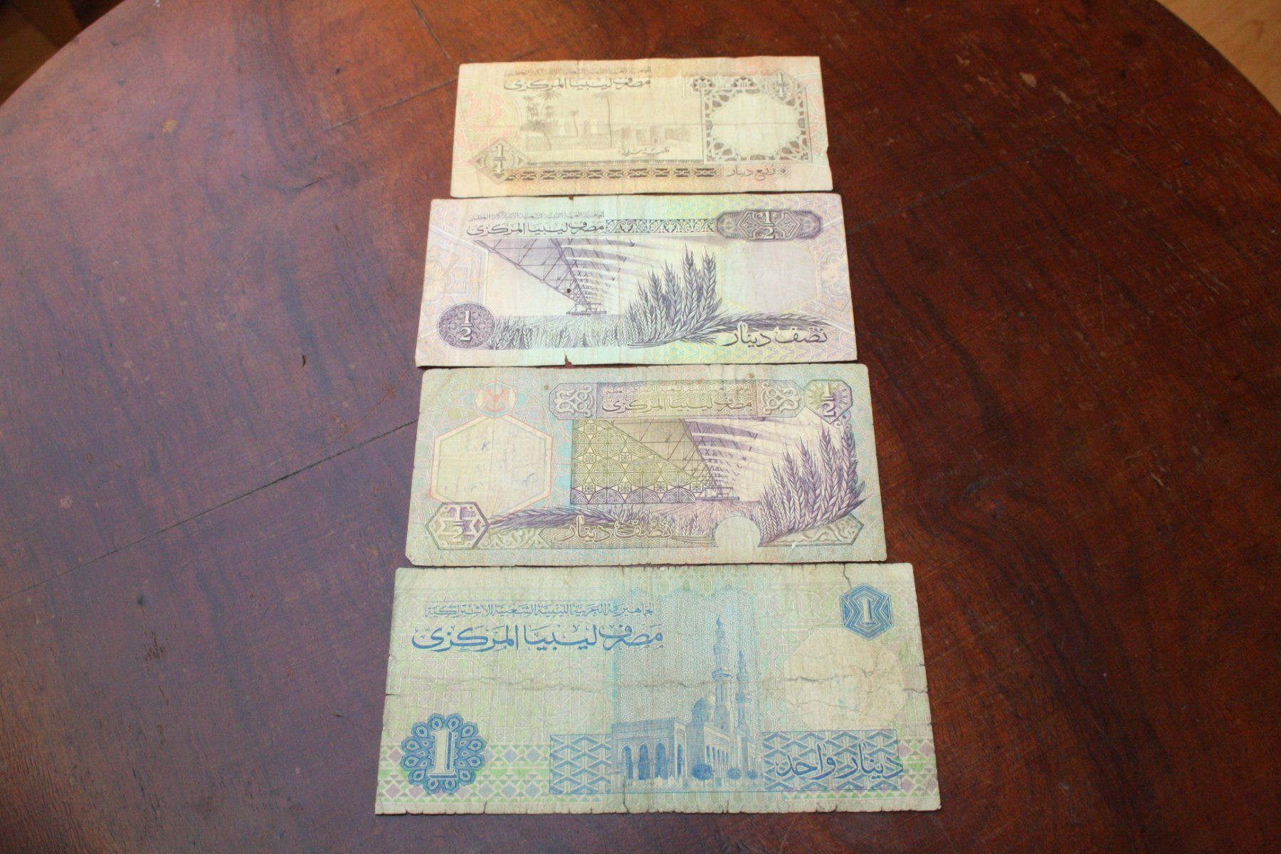 Banknoten: Lybie lot 4 billets – Gebraucht aus Cormondrèche von Hermes.monnaies 1