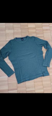 Hugo Boss Herren Longsleeve, Grösse L, Olivgrün
