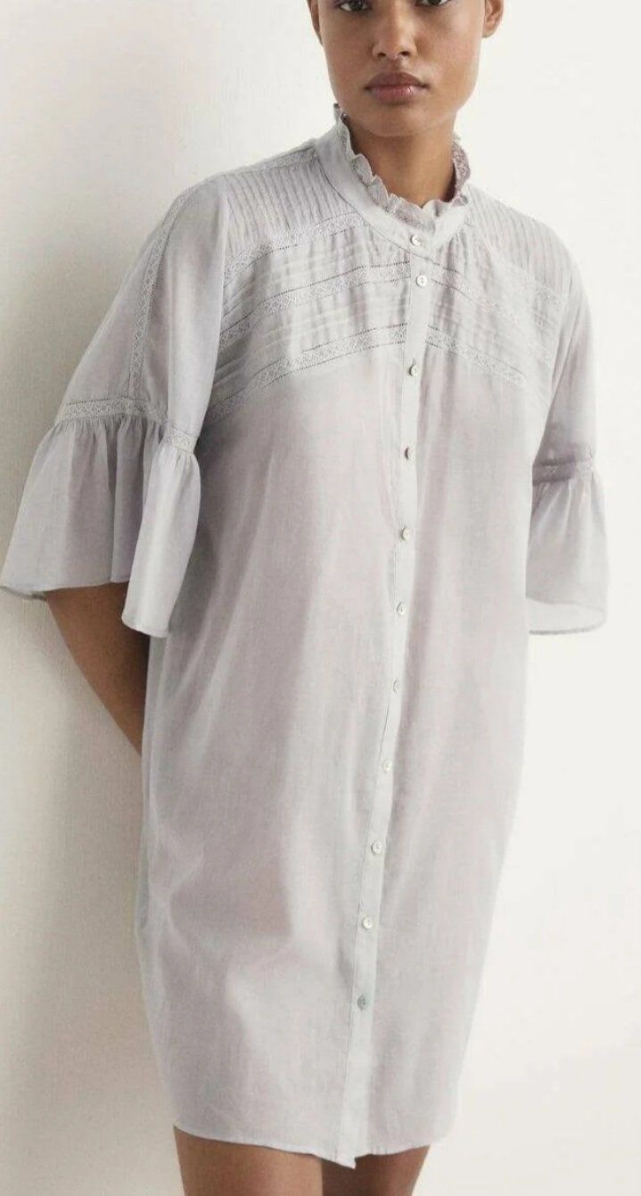 Mango Kleider: Damen Kleid Mango Grösse M hellgrau ungetragen – Neu (gemäss Beschreibung) aus Hünenberg von nviert