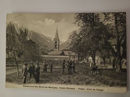 Alte Ansichtskarte Martigny Pensionnat 1913 gelaufen R5F