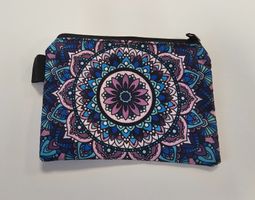 NEU! Münz-Täschli / Necessaire Mandala Blau / Lila Töne