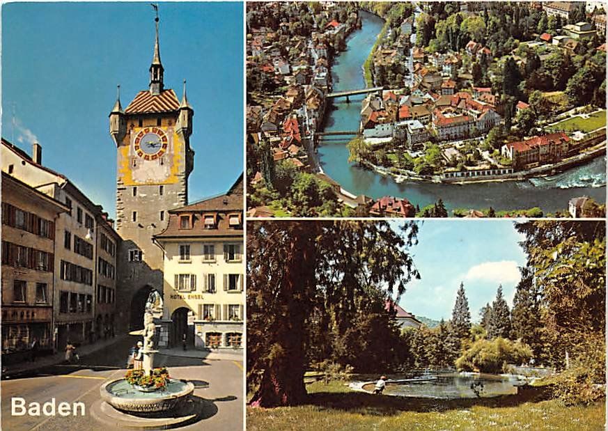 Cartoline postali: AG - Baden – Usato da Ottikon b.Kemptth. venduto da Neptun1974
