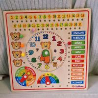 Eichhorn Lernuhr aus Holz - spielerisch die Zeit lernen!
