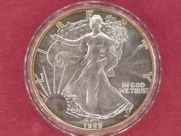 1 Unze Silber 999 - American Silver Eagle 1989