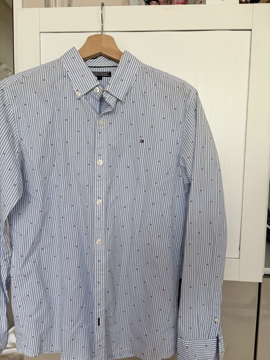 Tommy Hilfiger Camicie, T-shirt & Polo: Tommy Hilfiger Hemd hellblau gestreift,  – Usato da Pfungen venduto da ozc_d6ss 1