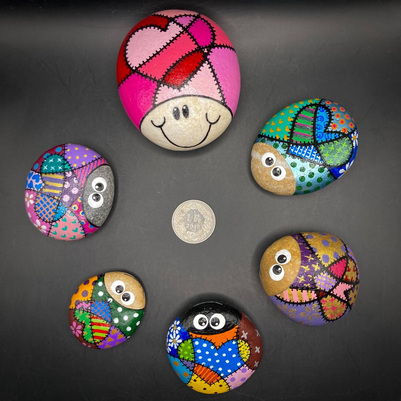Alle Dekorationen: Handbemalte Marienkäfer, Patchwork, Geburt, Frühlingsdeko – Neu und originalverpackt aus Vinelz von Viewfinder84