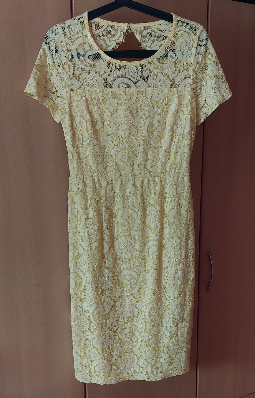 Dorothy Perkins Robes: Kleid Dorothy Perkins Gelb Spitze 38 – D'occasion à Schmidrüti par Novemberchind