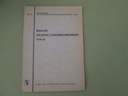 Basler Haushaltsrechnungen 1936/38