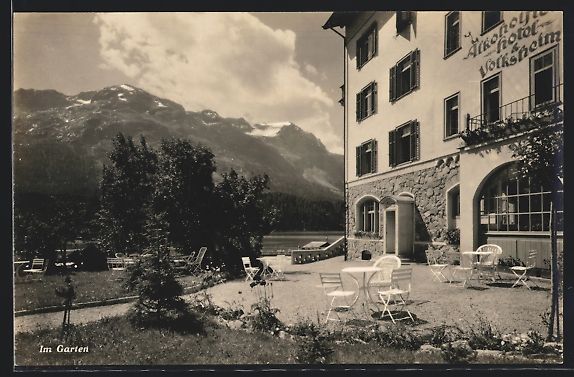 Cartoline postali: St. Moritz /Engadin, Alkoholfreies Hotel – Usato da Berlin venduto da bartko-reher