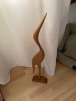 Vintage Grosser Holz Kranich 75cm