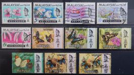 Selangor Malaya British Lot mit alten Werten III