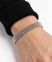 Bracciale color Argento Triplo Filo Regolabile Nuovo