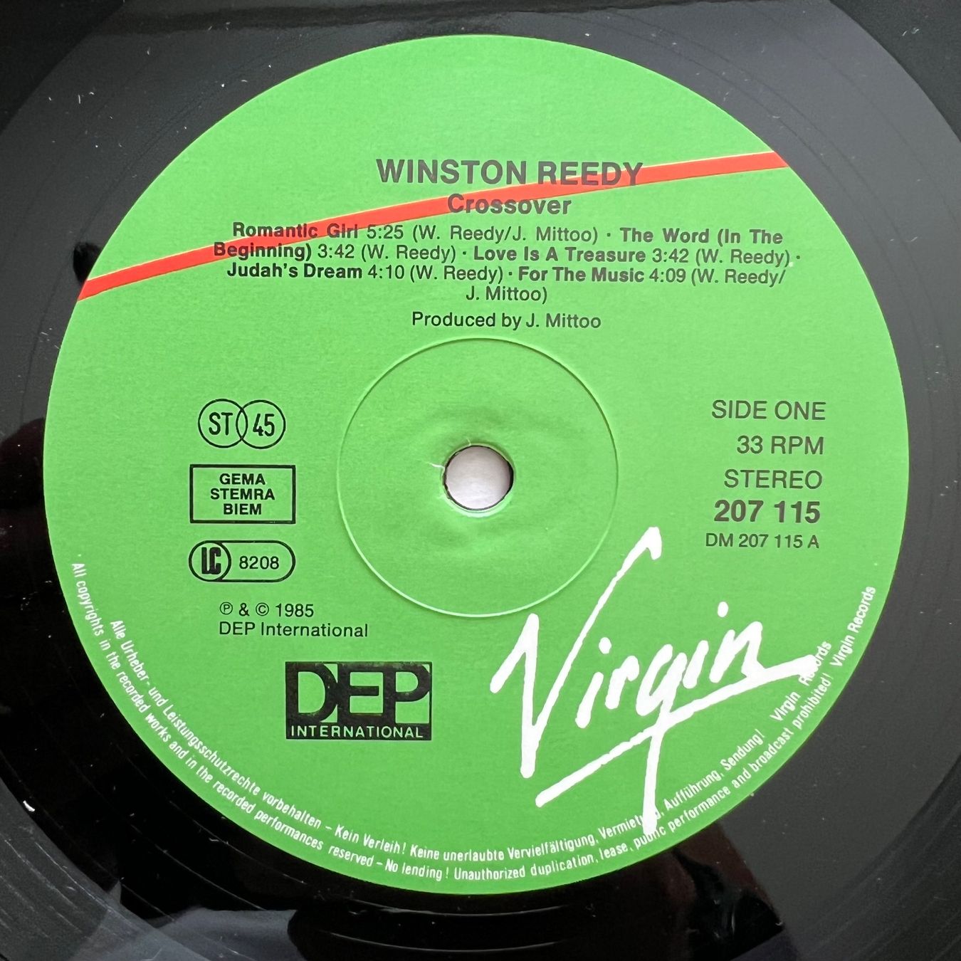 Dischi in vinile: Winston Reedy - Crossover / 1. D-Press. 1985 - TOP – Usato da Gais venduto da soundcave57 2