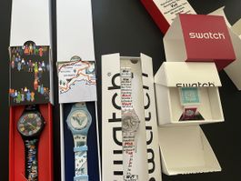 Swatch Uhren Set 4 Stk. NEU mit Boxen
