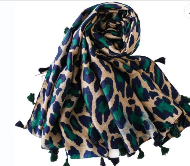 Foulard & Sciarpe: Écharpe léopard pour dames, Châle fin, grande écharpe. – Nuovo e nell'imballaggio originale da Biel/Bienne venduto da Vianny77 1