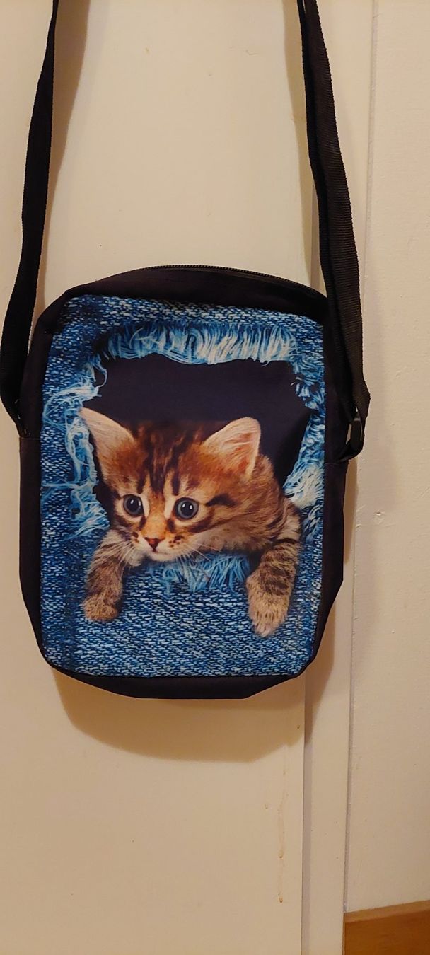 Borse: Umhängetasche mit Katzenmotiv Nylon – Usato da Kallnach venduto da Saratoga03 1
