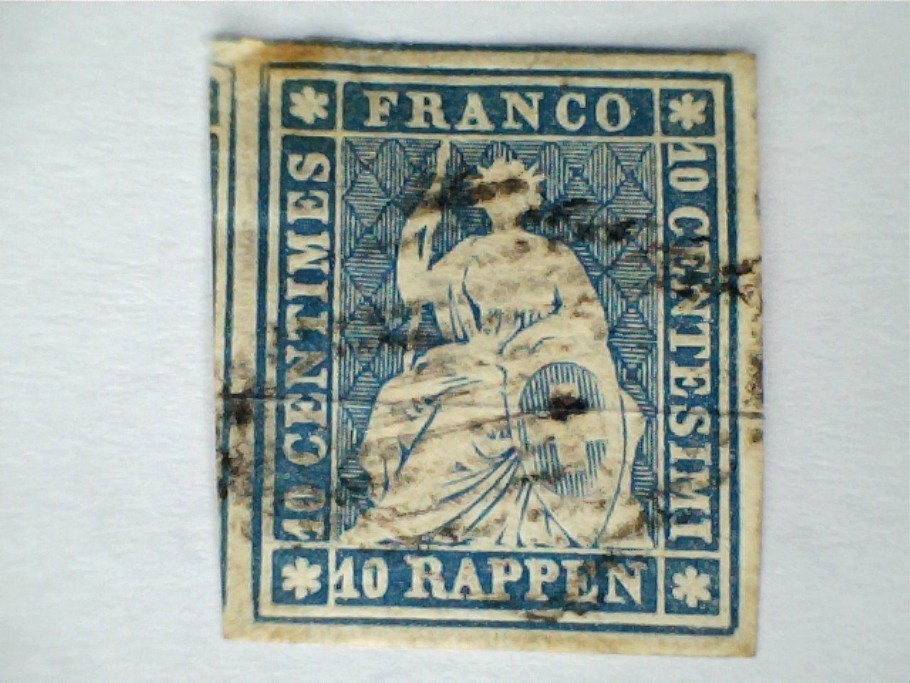 Tutti i francobolli: 10er-Strubel 1854/55 – Usato da Aadorf venduto da Chnorli-Furz