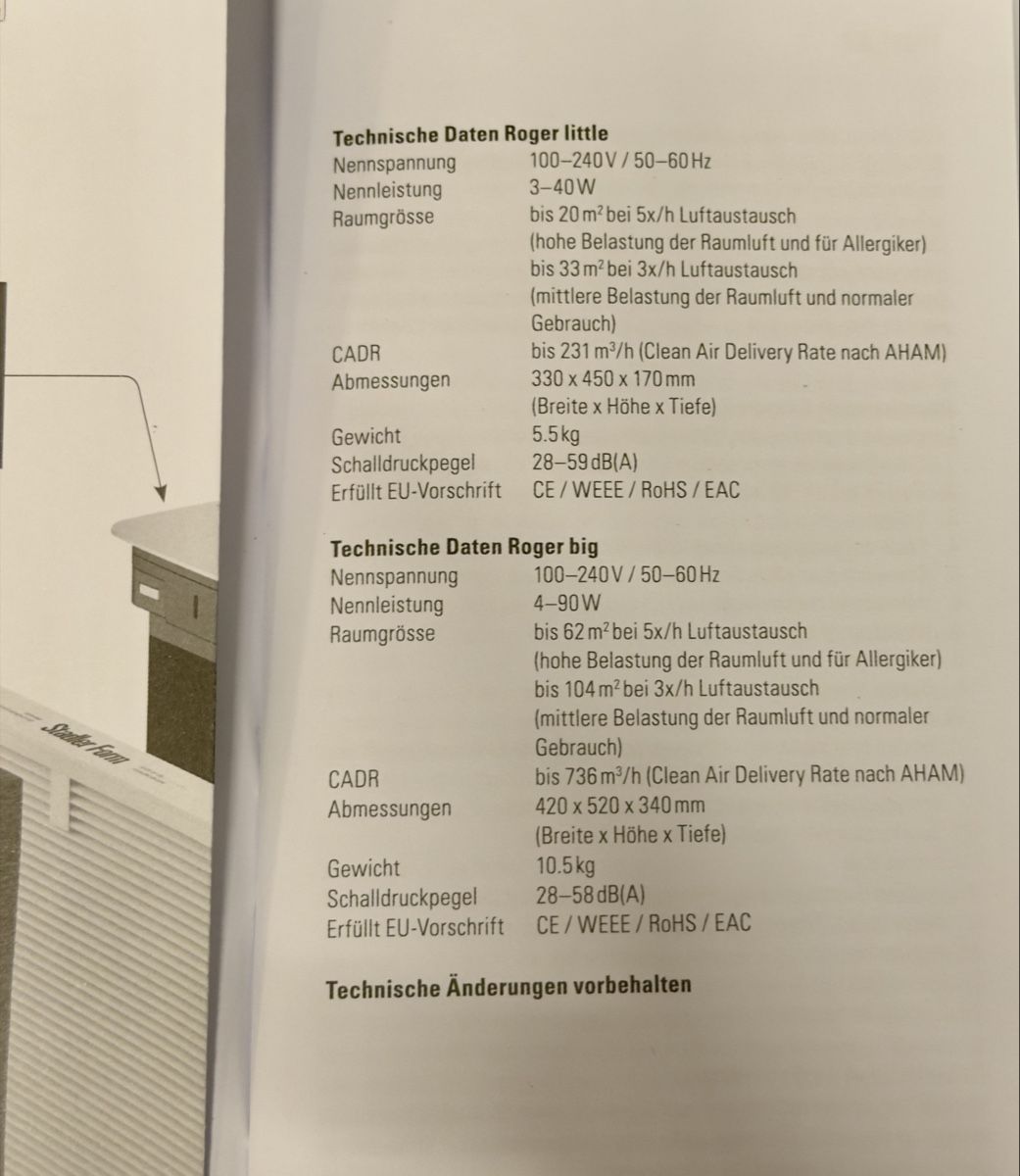Stadler Form Purificatori d'aria: Luftreiniger Stadler Form Roger Big mit Dual Filter NEU – Nuovo (secondo la descrizione) da Widnau venduto da kustercarmen 6