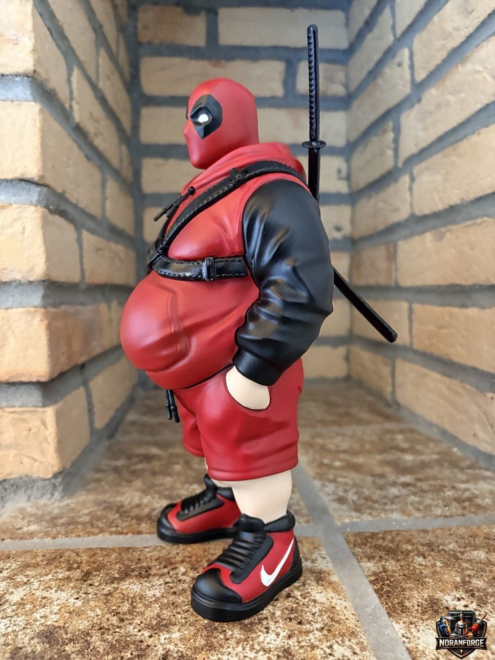 Marvel Statuette: Handbemalte 3D-gedruckte Fat Deadpool – Nuovo e nell'imballaggio originale da Fislisbach venduto da tam_t828 1