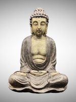 Statue de Bouddha Amitabha assis de style japonais antique