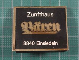 Einsiedeln, Zunfthaus Bären, altes Zündholz Briefchen