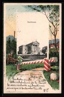 Winterthur, Partie am Stadthaus, Rehe am