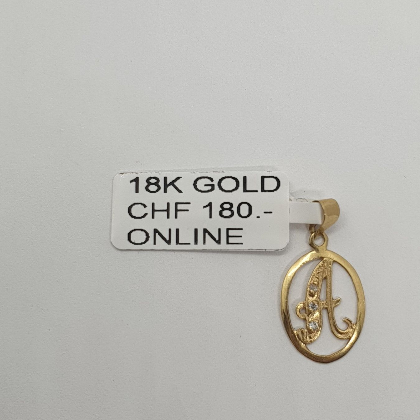 Ciondoli: Echt 18K Gold - A Buchstaben Anhänger – Usato da Luzern venduto da Goldhaus-Luzern 3