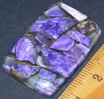Cabochon L-4134 – Spiny Kupfer Charoit 34x23mm