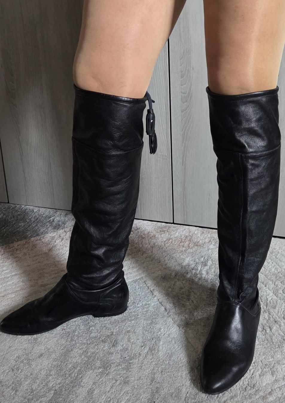 Scarpe da donna: Bottes hautes en cuir. – Usato da Neuchâtel venduto da wikit