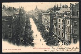 AK Zürich, Partie in der Bahnhofstrasse