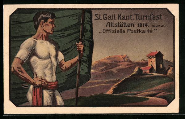 Cartoline postali: Altstätten, St. Gall. Kant. Turnfest 19 – Usato da Berlin venduto da bartko-reher