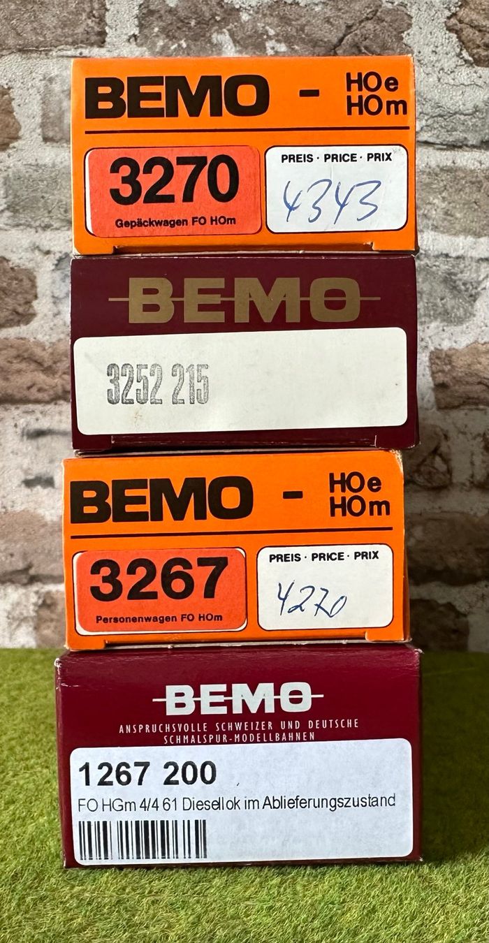 Bemo Modelleisenbahnen: Bemo FO Zug HGm 4/4 und 3 Wagen – Neu (gemäss Beschreibung) aus Pfaffnau von Rex2603 1