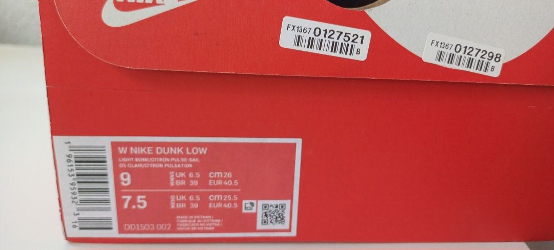 Nike Damenschuhe: Sneakers NIKE DUNK LOW Citron – Neu und originalverpackt aus Genève von tacoma08 5