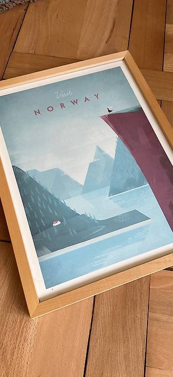 Foto & Immagini: Plakat Visit Norway in Holzrahmen – Usato da Winterthur venduto da whatsgolden159 1