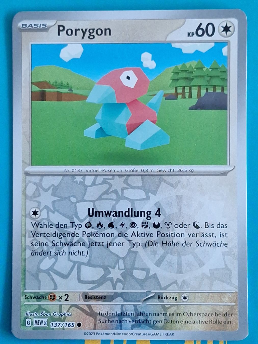Pokémon Carte collezionabili: Porygon - Mew 151 DEUTSCH - Reverse Holo Pokemon – Usato da Altstätten SG venduto da GGsGameshop
