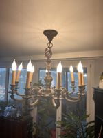 Kronleuchter Messing 8 Flammig Vintage Stil guter Zustand