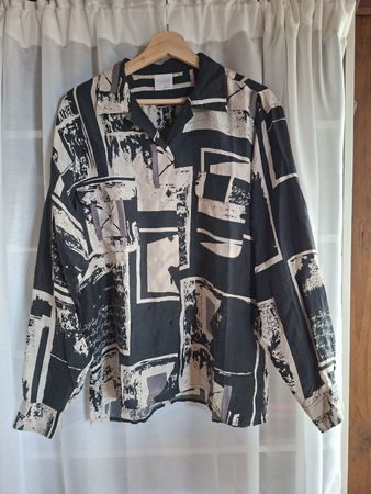 Chemise 100% soie vintage - T. M/L