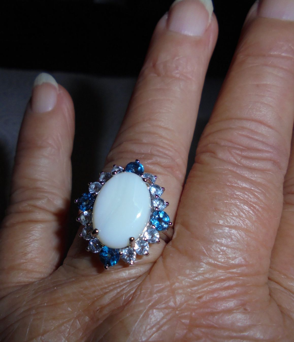 Anelli: Echtschmuck: Weisser Opal-Silberring 17/53 – Nuovo (secondo la descrizione) da Zuchwil venduto da maumauchi 9