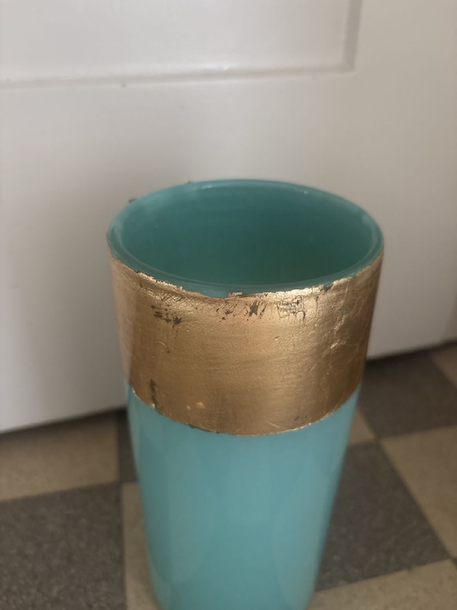 Vasen & Gefässe: Vase turkise mit Goldrand  – Gebraucht aus Basel von FannySt 4