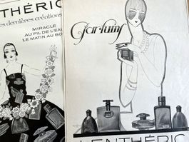 Lenthéric Parfum - 2 alte Werbungen / Publicités 1925