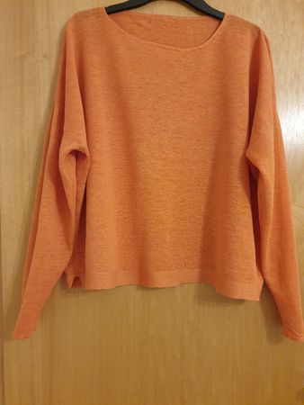 Pull léger Nile, L, lin, orange, très bon état