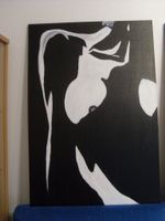 Dipinto astratto moderno nudo donna