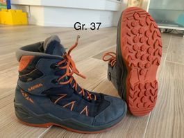 Lowa Winterschuhe Gr. 37 blau-orange