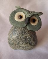 Eule Figur Naturstein Handgemacht einzigartig siehe Foto