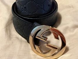 GUCCI LEDERGÜRTEL S-M GUCCI GÜRTEL GG BUCKLE
