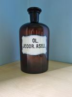 Apothekerflasche, Oleum Jecoris Aselli, Lebertran