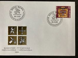 Schweiz 1983 Pro Patria 40 Ersttagsbrief Kreuz Sachseln